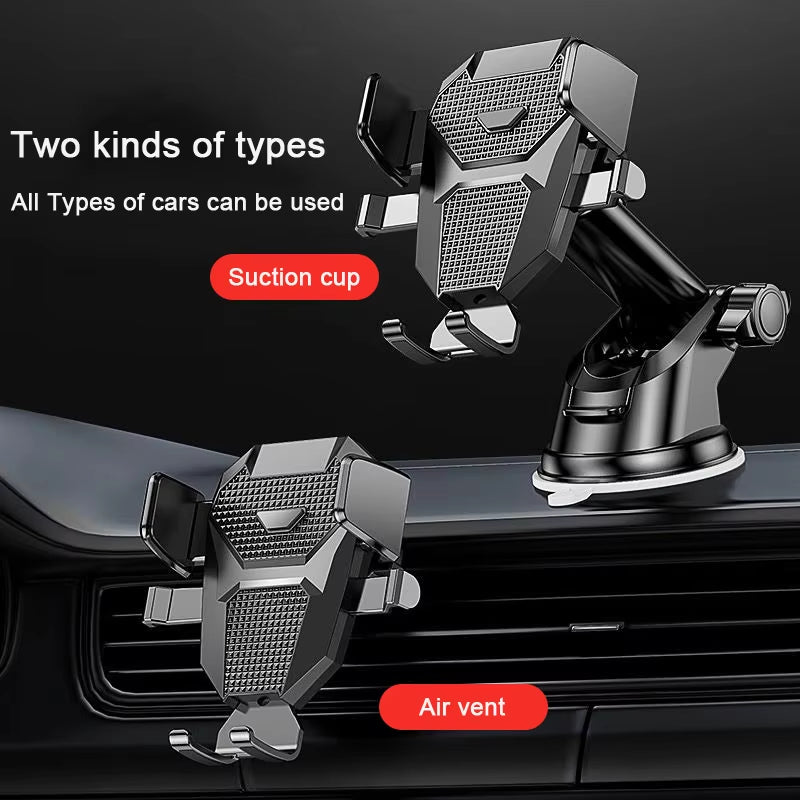"GripGo 360: Universal Car Phone Holder with 360° Rotation