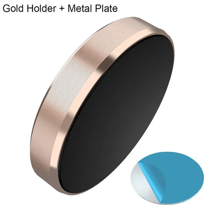 Gold holder with metal plate on a white background