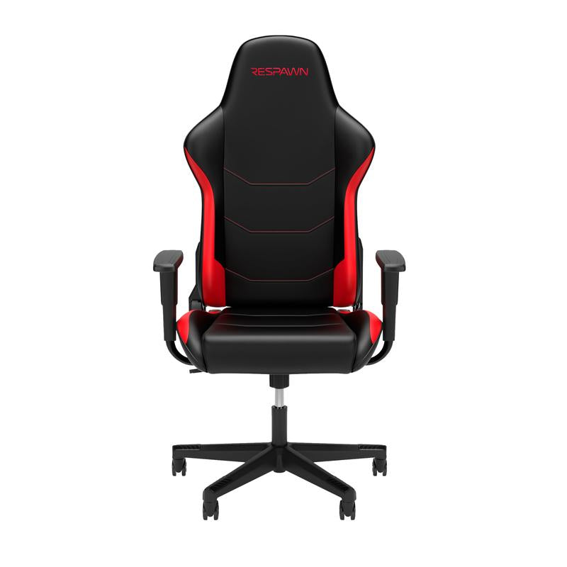 Black and red gaming chair with 'Respawn' branding on a white background