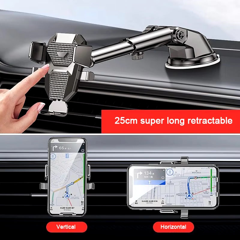 "GripGo 360: Universal Car Phone Holder with 360° Rotation